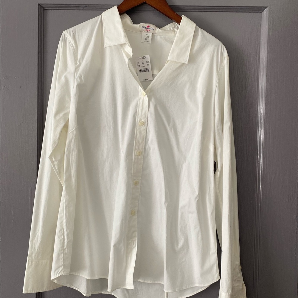 J Crew XL White Shirt